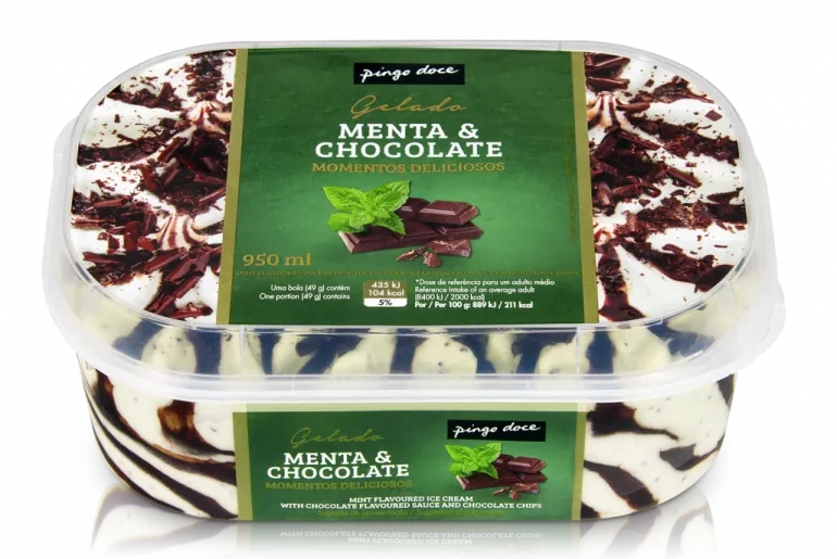 Gelado Menta e Chocolate