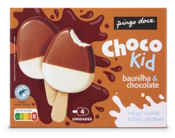 Gelados Mini Choco Kid Baunilha e Chocolate