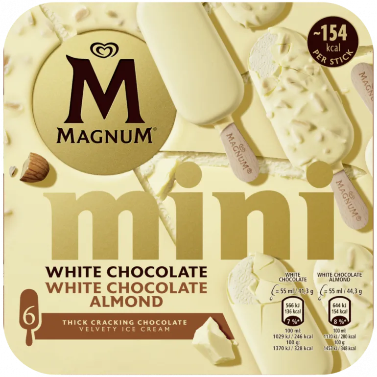 Gelados Mini Chocolate Branco e Amêndoa