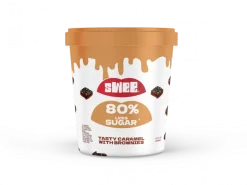 Gelado Vegan Caramelo e Brownie