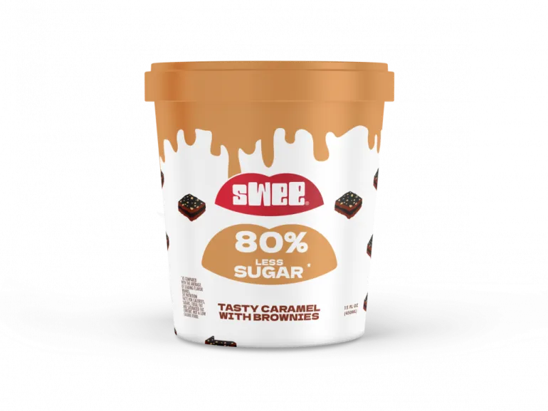 Gelado Vegan Caramelo e Brownie