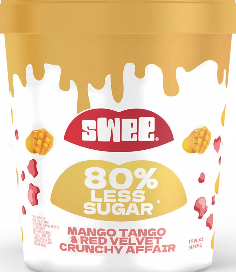 Gelado Vegan de Manga e Red Velvet