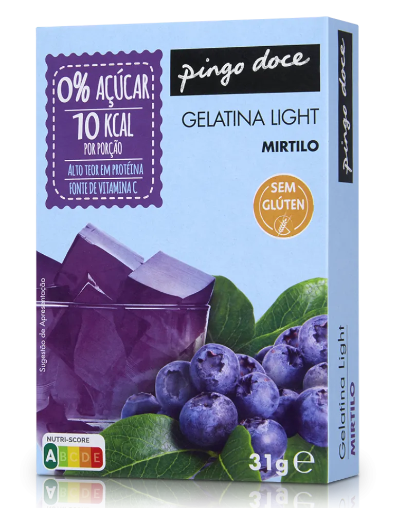 Gelatina em Pó de Mirtilo 0% Açúcar