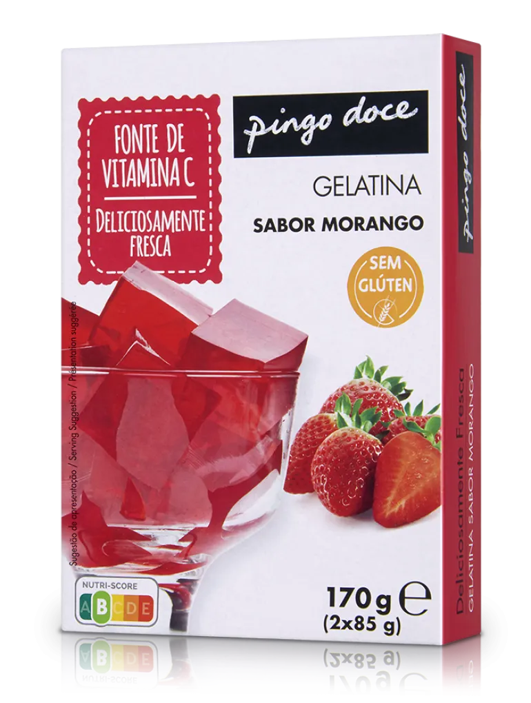 Gelatina em Pó de Morango