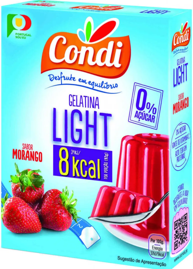 Gelatina em Pó de Morango Light 0% Açúcar