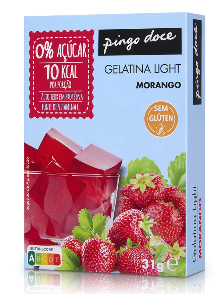 Gelatina em Pó Morango 0% Açúcar