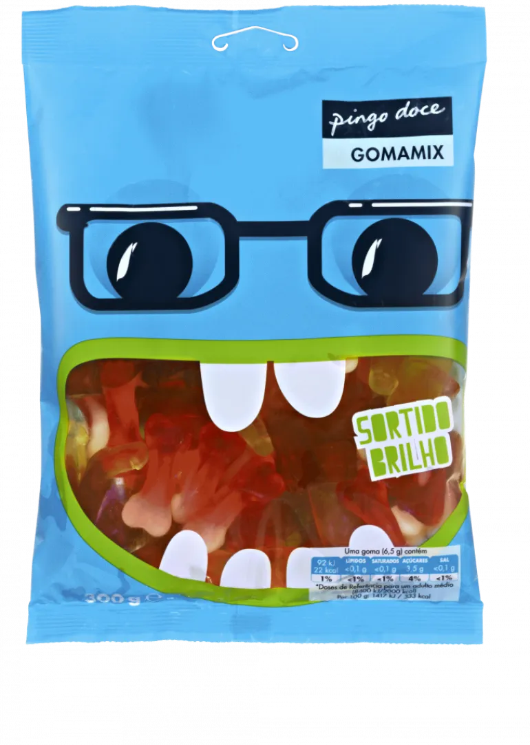 Gomas Sortido Fruta Brilho
