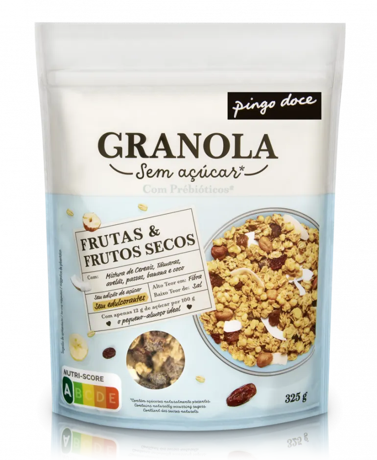 Granola de Frutas e Frutos Secos sem Açúcar