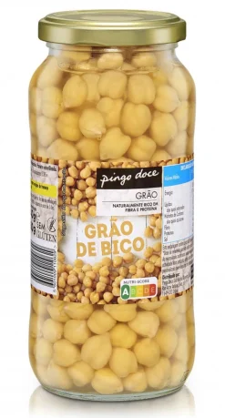 Grão de Bico Cozido em Frasco