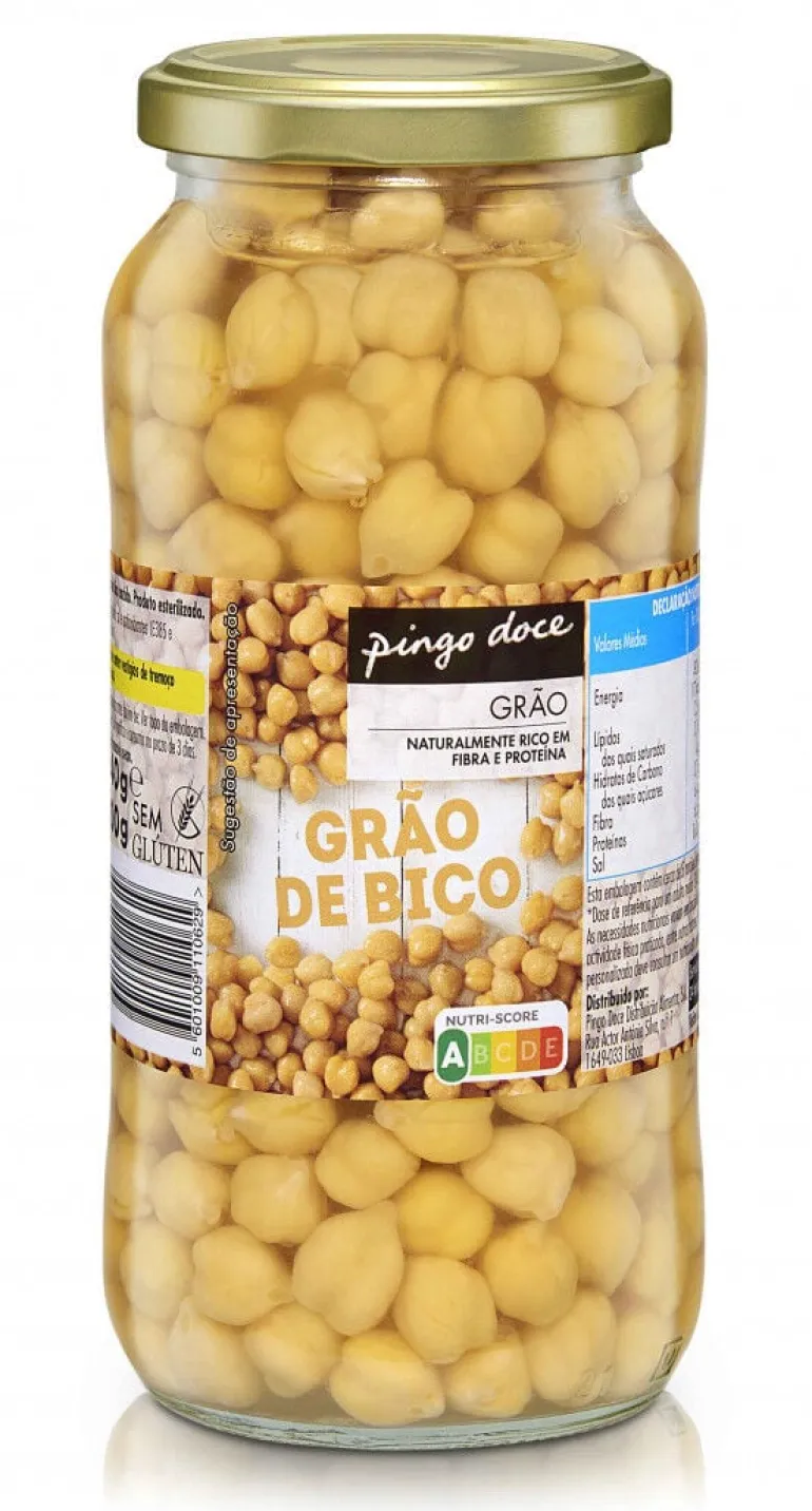 Grão de Bico Cozido em Frasco
