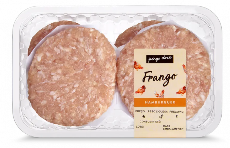 Hambúrgueres de Frango Embalados