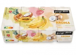 Iogurte Aroma Morango, Coco , Banana e Frutos Tropicais Pack 8