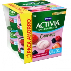 Iogurte Bífidus Cremoso Duplo 0% Frutos Silvestres Pack 8