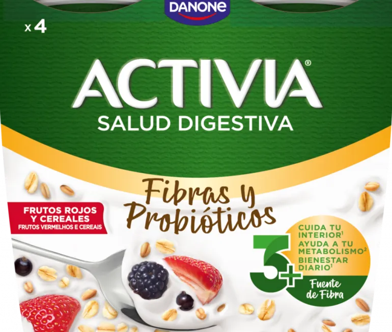 Iogurte Bífidus Frutos Vermelhos e Cereais Pack 4
