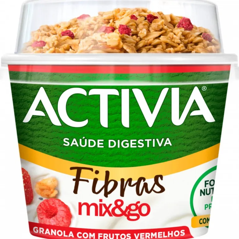 Iogurte Bífidus Mix&Go Granola com Frutos Vermelhos