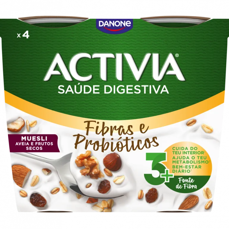 Iogurte Bífidus Muesli Aveia e Frutos Secos Pack 4