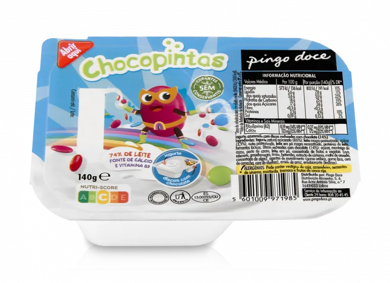 Iogurte Chocopintas Bicompartimentado