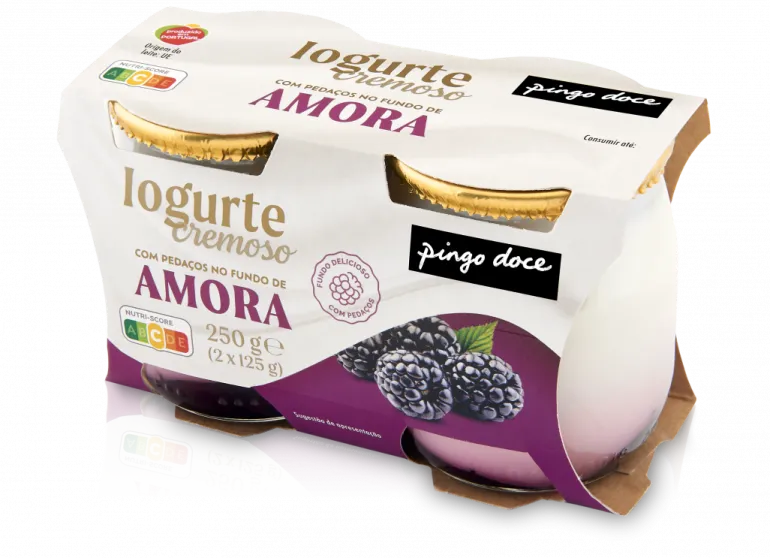 Iogurte Cremoso com Pedaços de Amora Pack 2