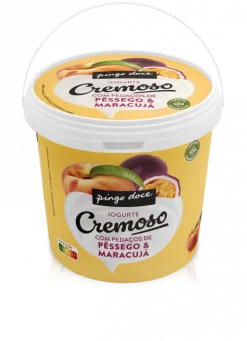 Iogurte Cremoso de Pêssego e Maracujá