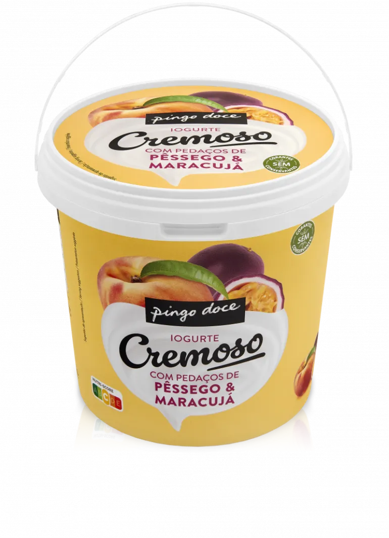 Iogurte Cremoso de Pêssego e Maracujá