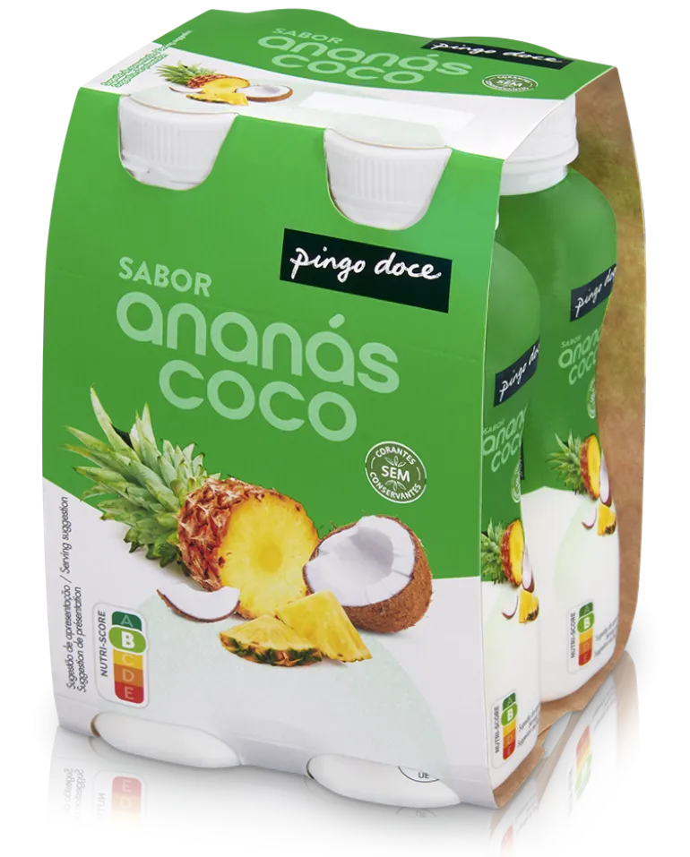 Iogurte Líquido Ananás e Coco Pack 4