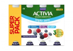Iogurte Líquido Bífidus Triplo 0% Frutos Silvestres sem Lactose Pack 8