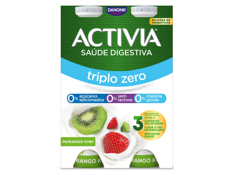 Iogurte Líquido Bífidus Triplo 0% Morango e Kiwi sem Lactose Pack 4