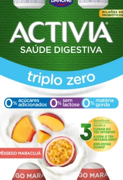 Iogurte Líquido Bífidus Triplo 0% Pêssego e Maracujá sem Lactose Pack 4