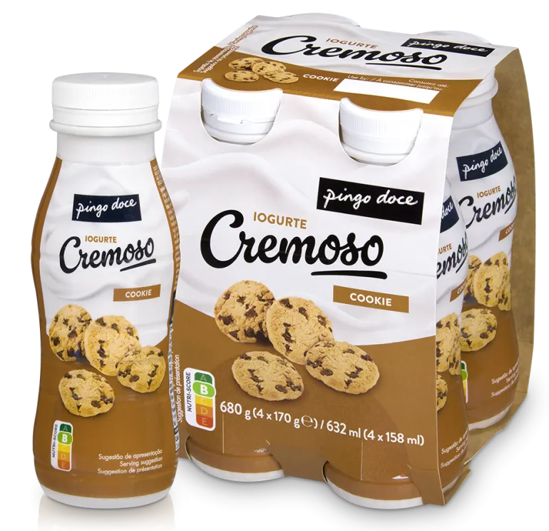 Iogurte Líquido Cremoso Cookies Pack 4