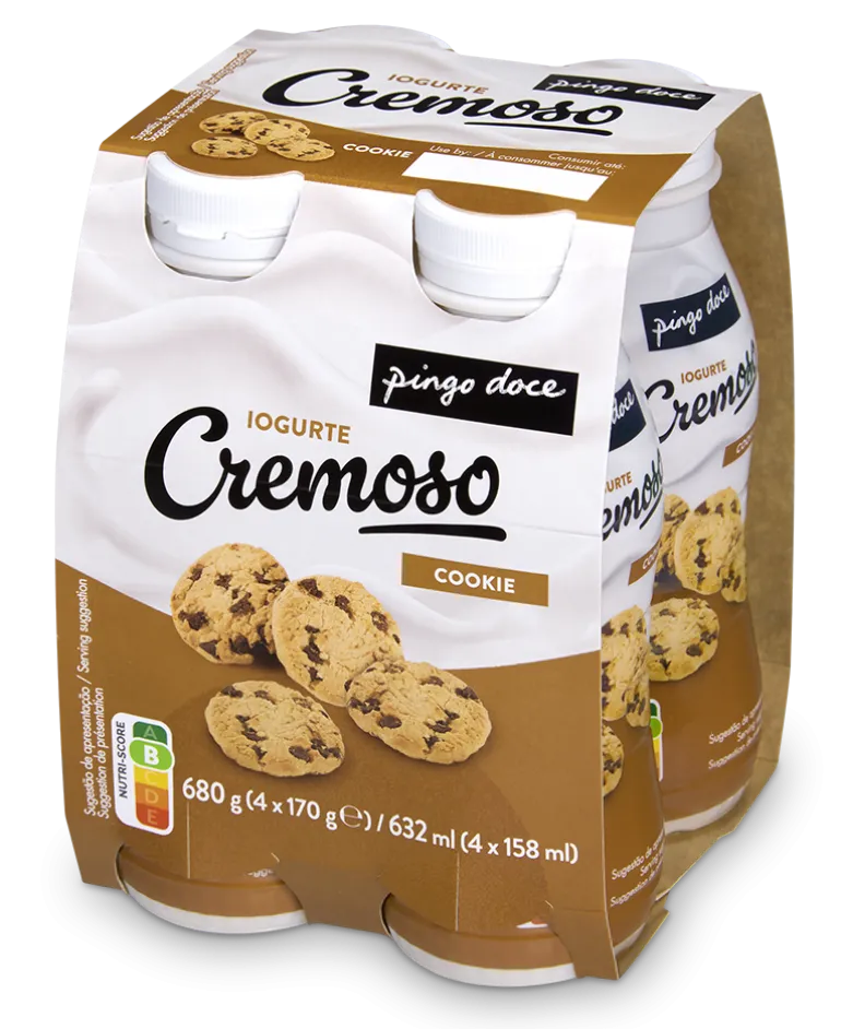 Iogurte Líquido Cremoso Cookies Pack 4