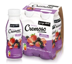 Iogurte Líquido Cremoso Frutos Vermelhos Pack 4
