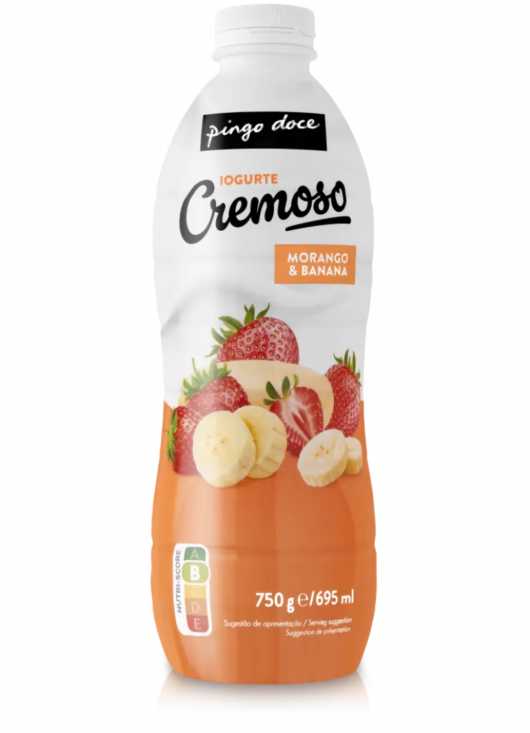 Iogurte Líquido Cremoso Morango e Banana