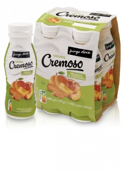 Iogurte Líquido Cremoso Pêssego e Cenoura Pack 4