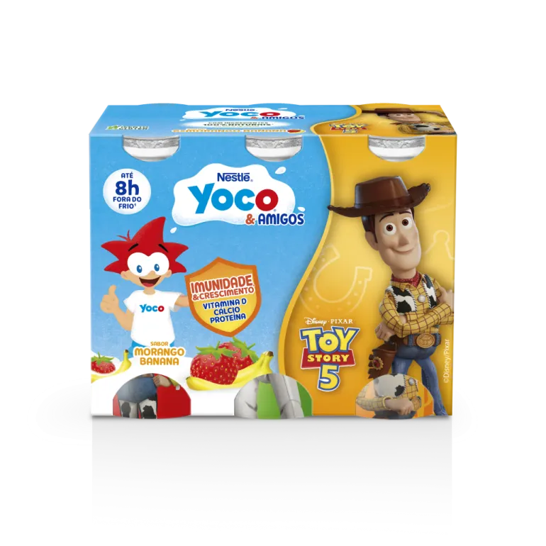 Iogurte Líquido Infantil Morango e Banana Pack 6