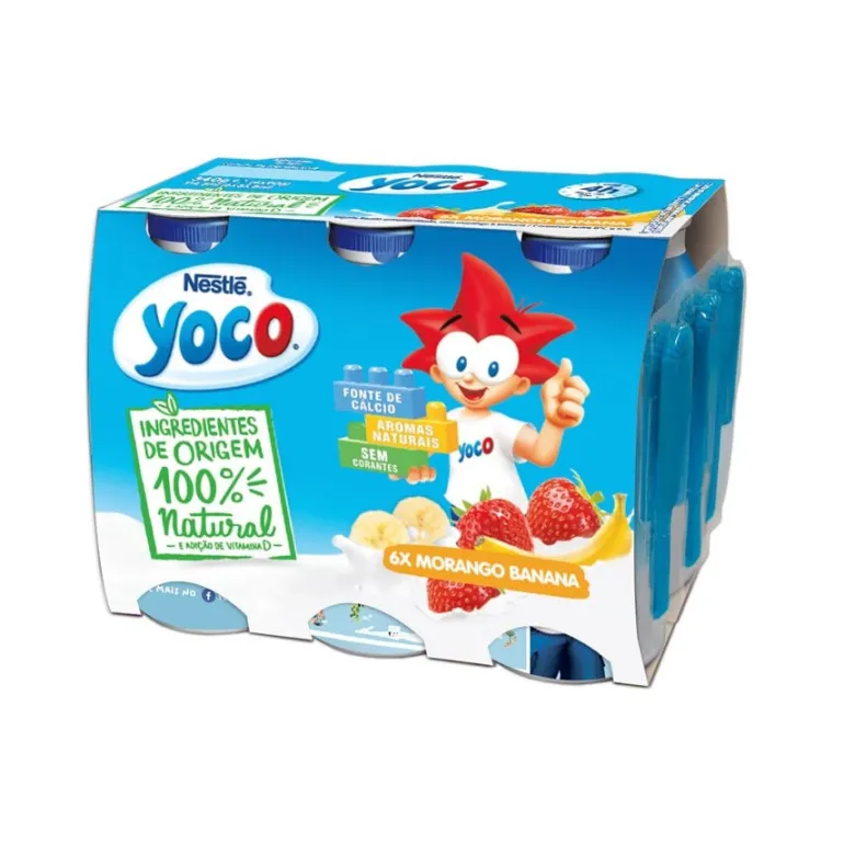 Iogurte Líquido Infantil Morango e Banana Pack 6