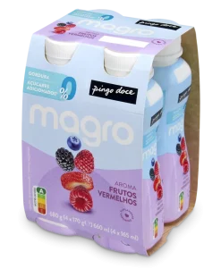 Iogurte Líquido Magro 00% Frutos Vermelhos Pack 4