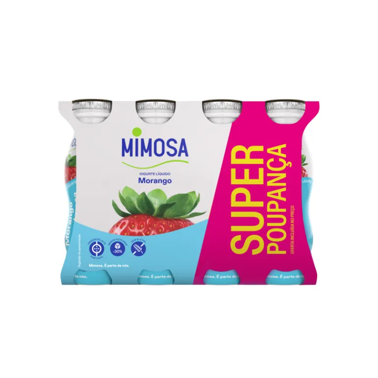 Iogurte Líquido Magro Morango Pack 8
