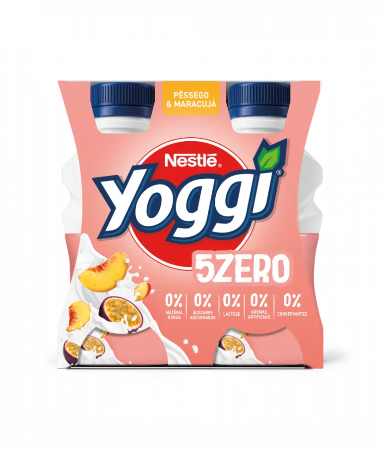 Iogurte Líquido Magro sem Lactose Pêssego e Maracujá 5 Zero Pack 4