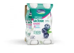 Iogurte Líquido Magro sem Lactose Mirtilo e Chá Verde Pack 4