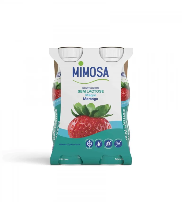 Iogurte Líquido Magro sem Lactose Morango Pack 4