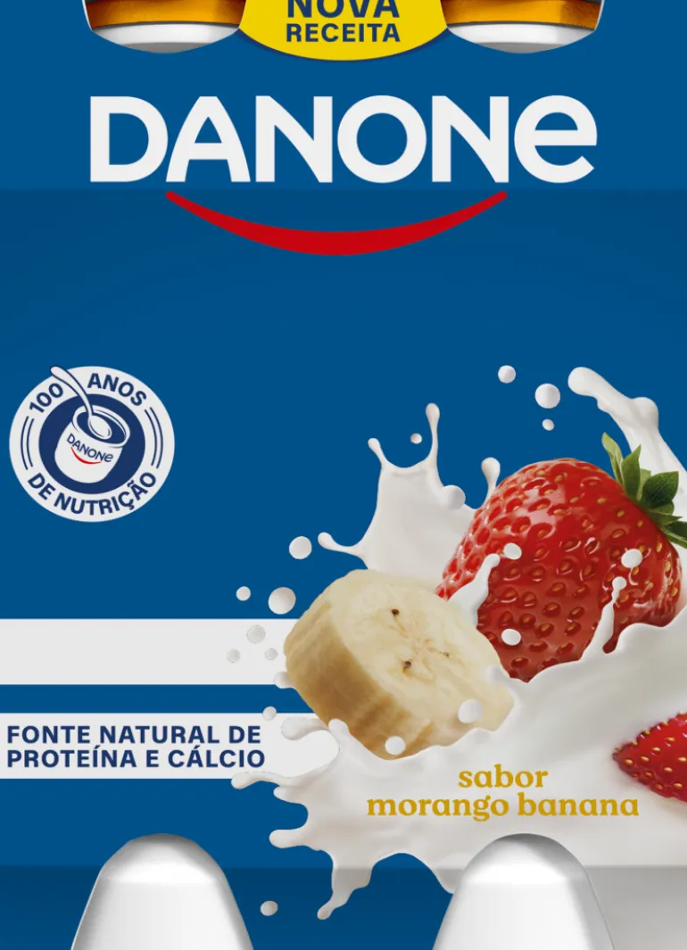 Iogurte Líquido Morango e Banana Pack 4