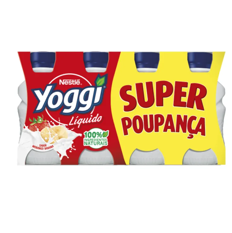 Iogurte Líquido Morango e Banana Pack 8