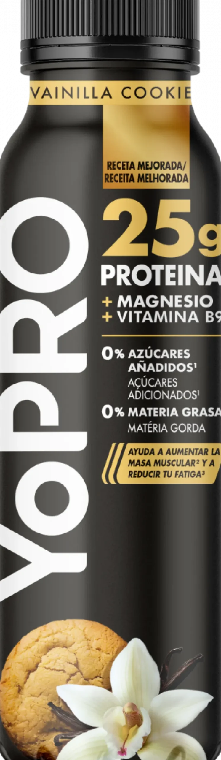 Iogurte Líquido Proteína Baunilha e Cookies