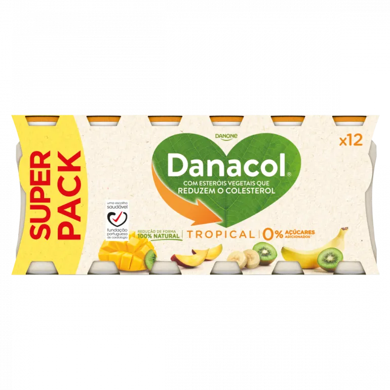 Iogurte Líquido Reduz Colesterol Tropical Pack 12