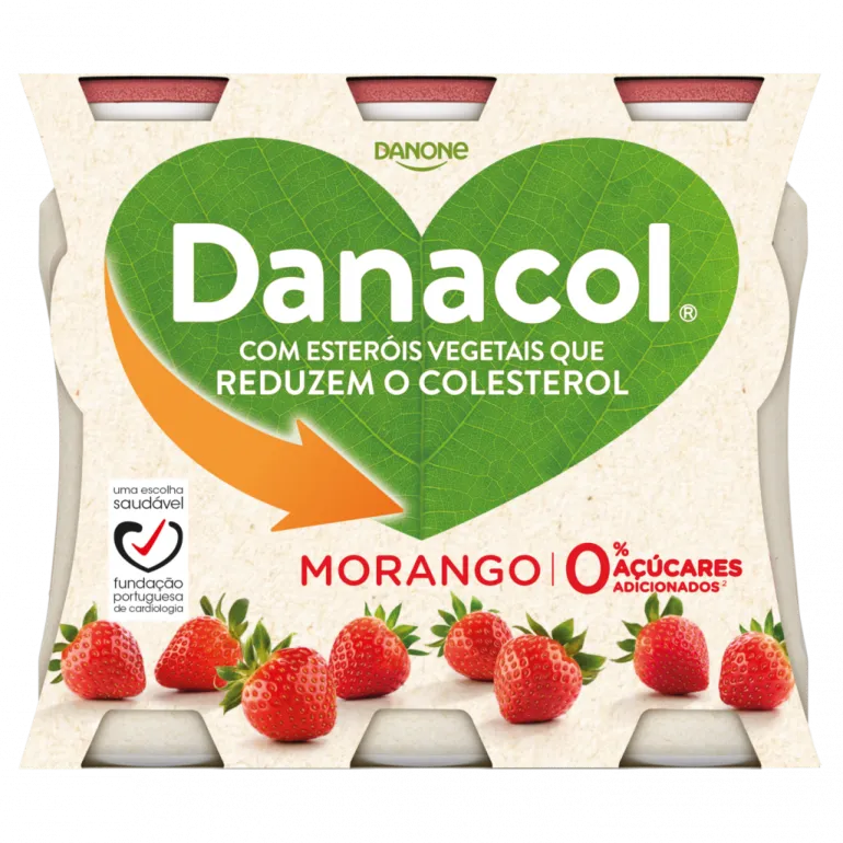Iogurte Líquido Reduz Colesterol Morango Pack 6