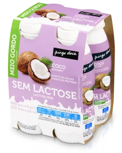 Iogurte Líquido sem Lactose Coco Pack 4