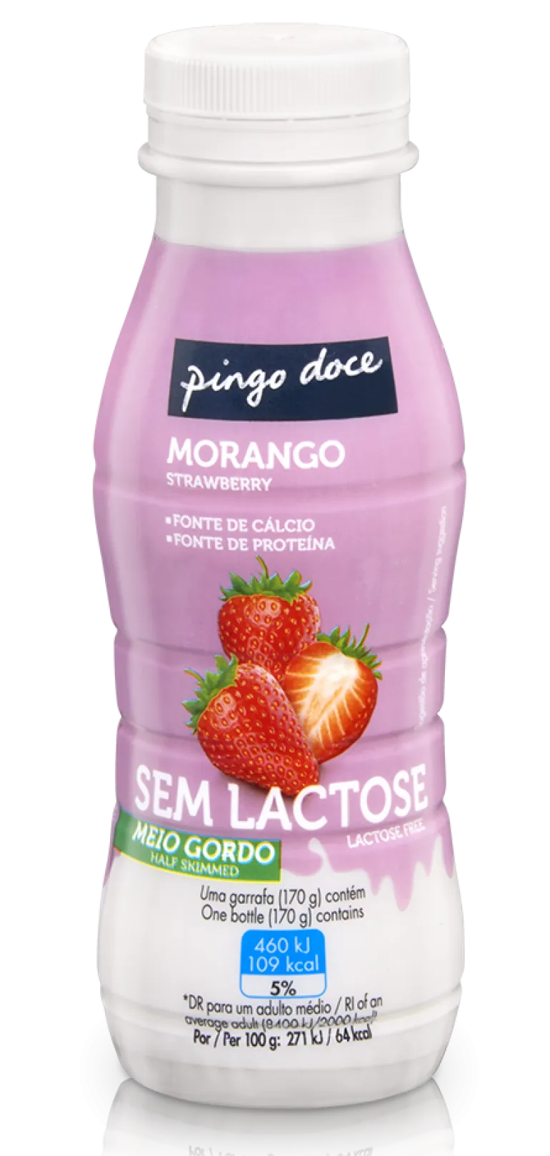 Iogurte Líquido sem Lactose Morango Pack 4