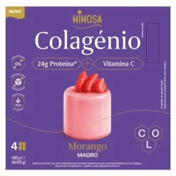 Iogurte Magro Gelatina Colagénio Morango Pack 4