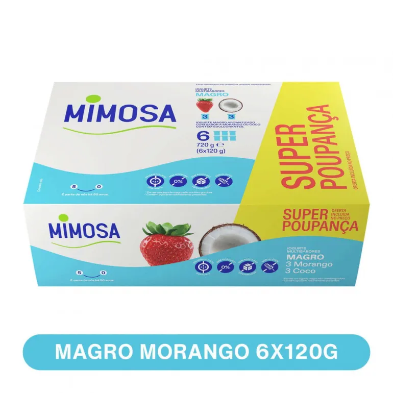 Iogurte Magro Morango / Coco Pack 6