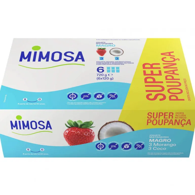 Iogurte Magro Morango / Coco Pack 6